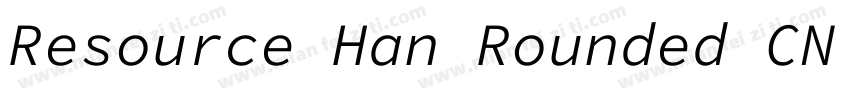 Resource Han Rounded CN Normal字体转换